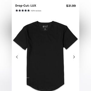 NWT BYLT Basics Drop Cut Lux Mens XL Blk